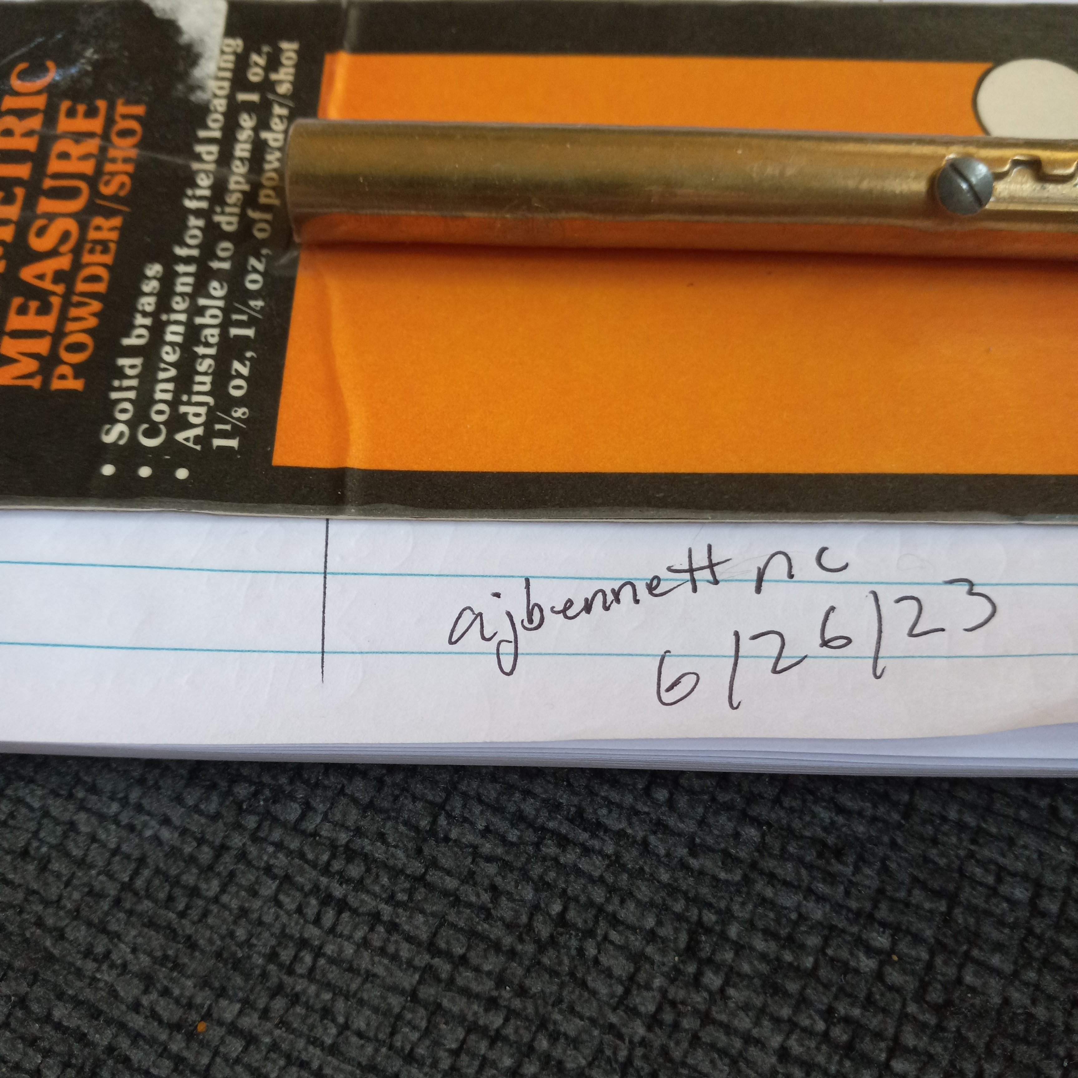 Volumetric Powder Measure SOLD - Unused CVA Brass Shotgun Volumetric Shot/powder measure | The ...
