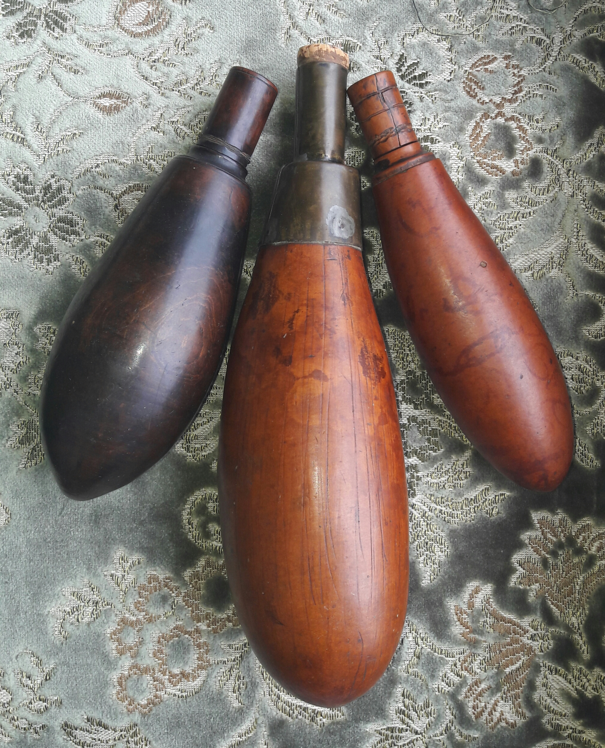 Powder flasks made of unusual material | The Muzzleloading Forum