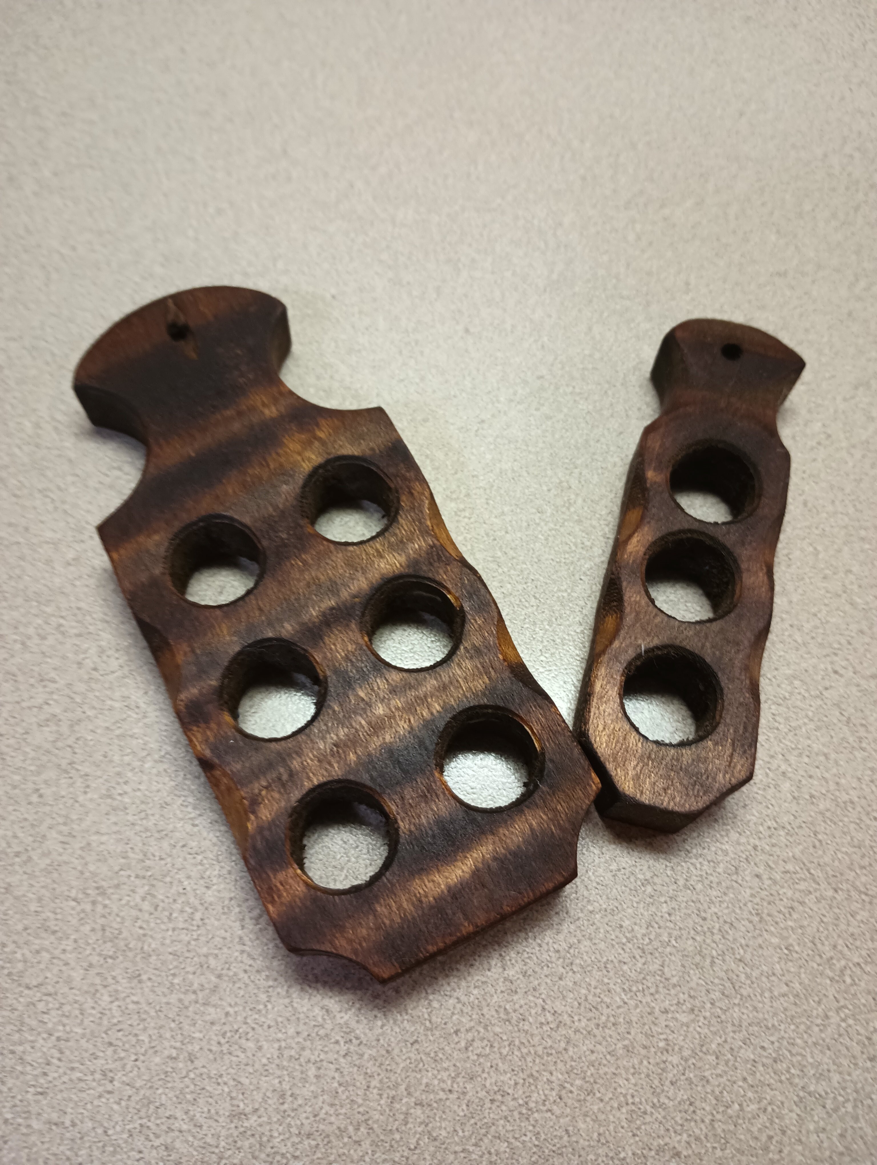 WITHDRAWN - .54 caliber curly maple loading block set 6 + 3 $20 shipped ...