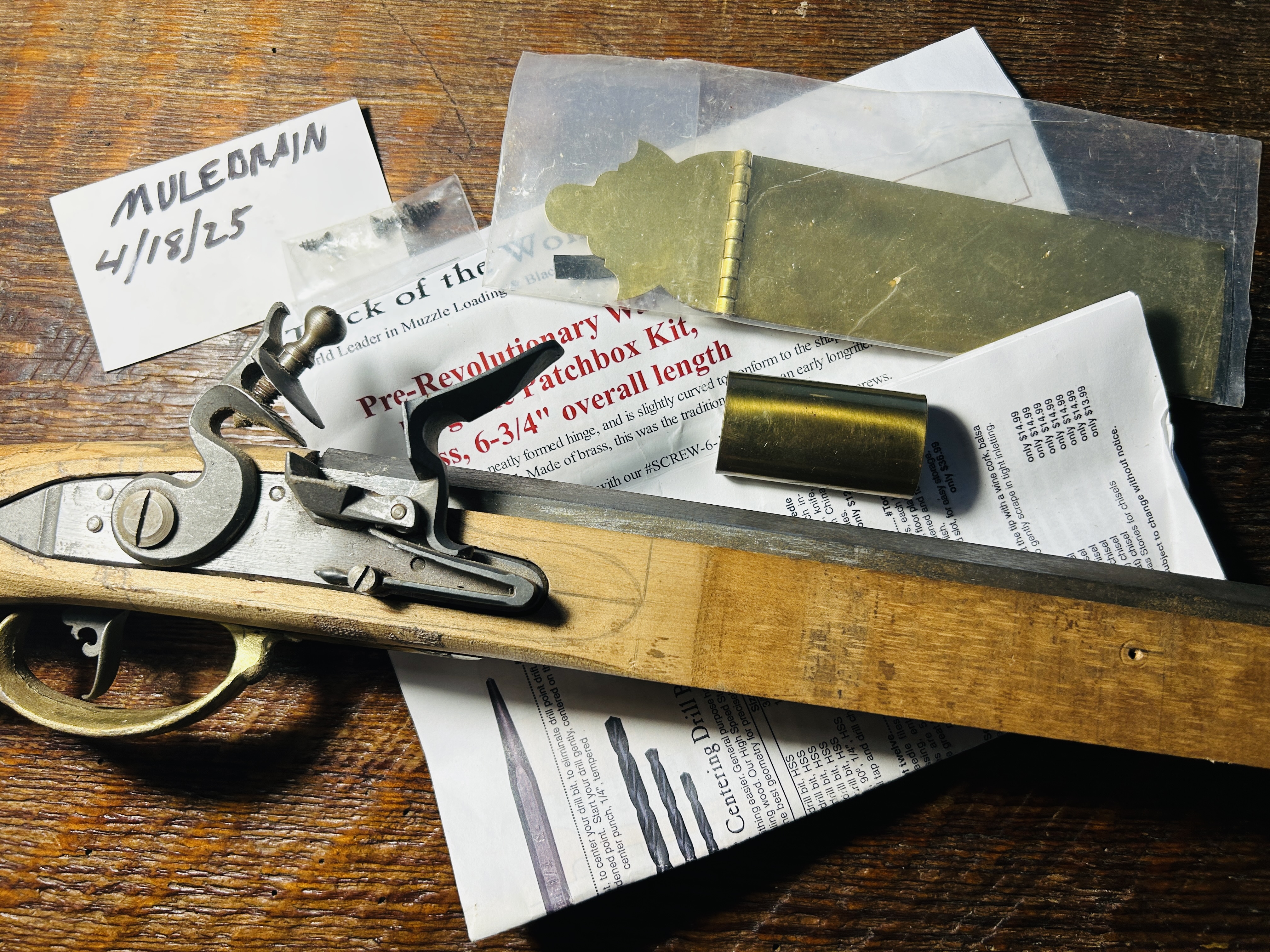 SOLD - Pending funds - Unfinished Flintlock Rifle Kit | The ...