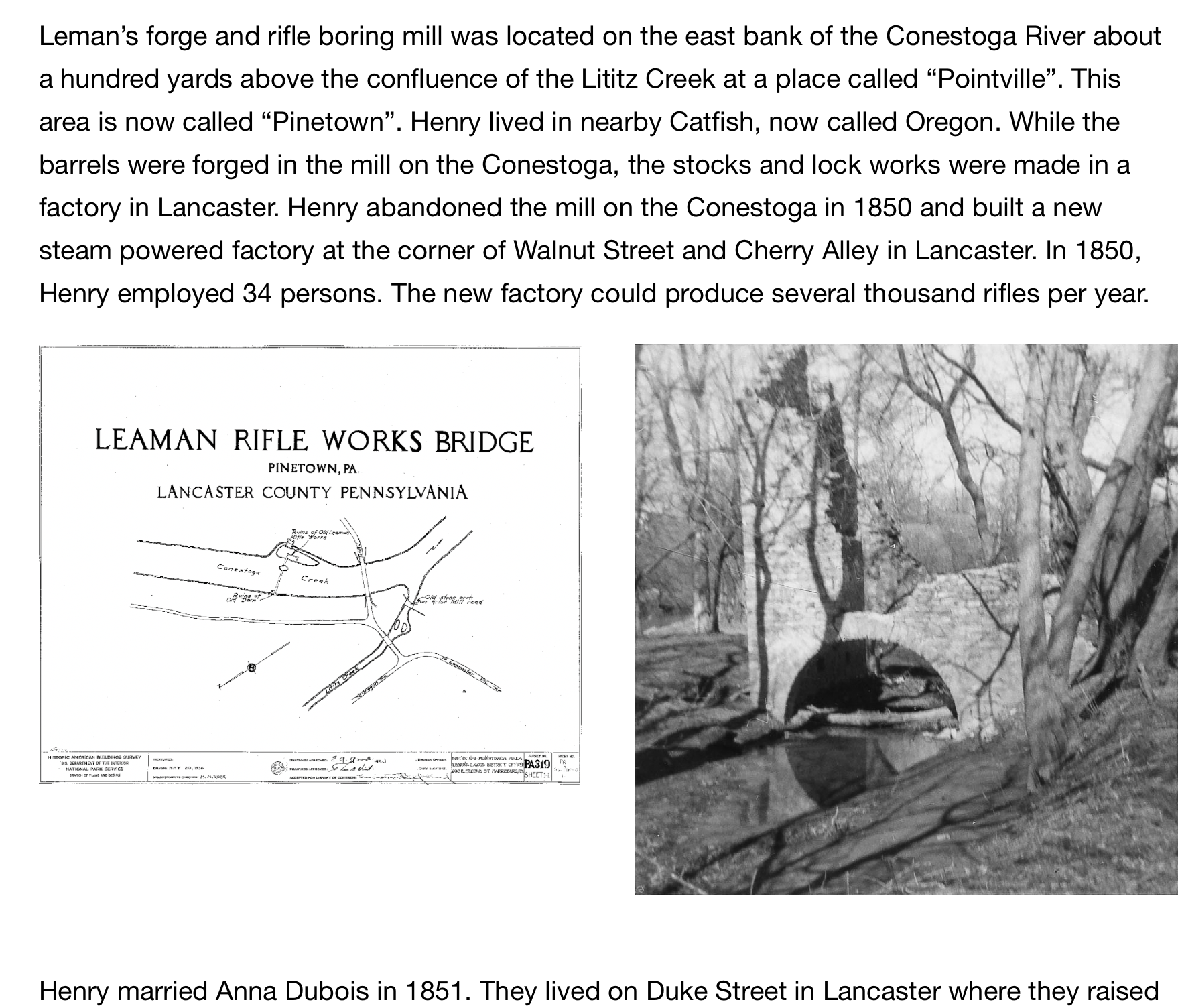 Map of the area around H.E. Leman's shop. | The Muzzleloading Forum