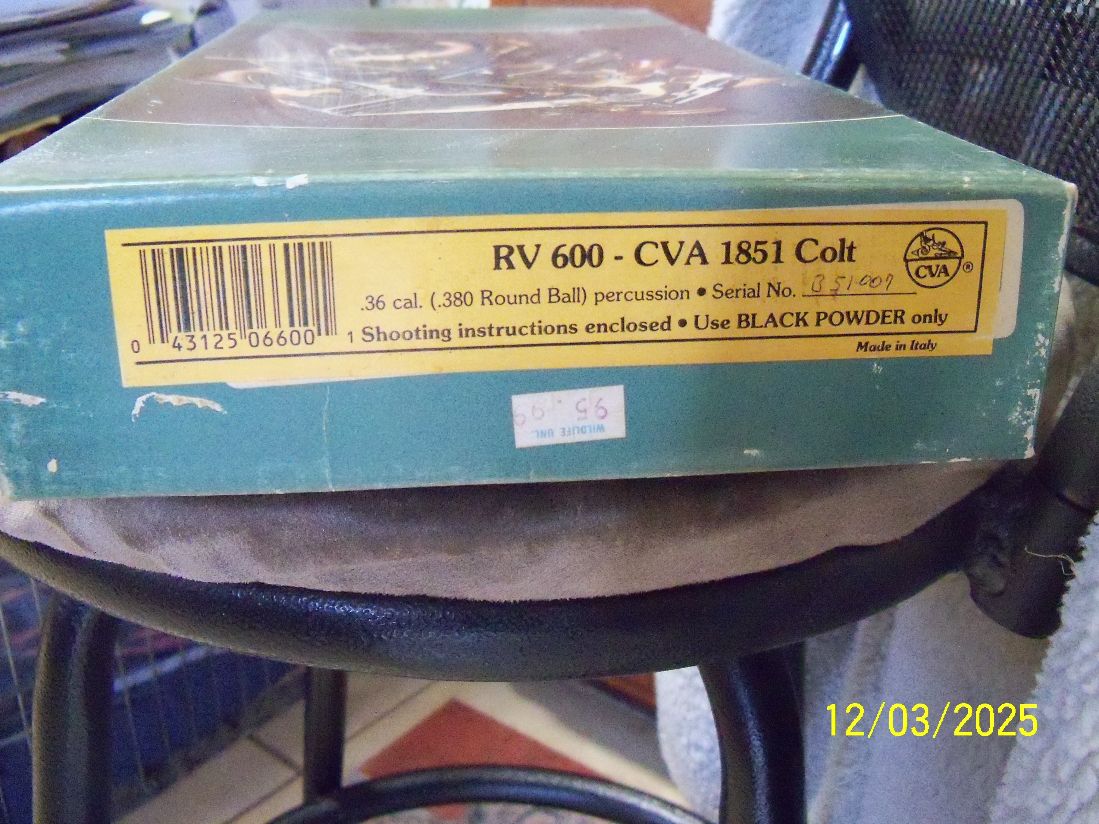 Dating ASM, Navy Arms revolver manufactured year? | The Muzzleloading Forum