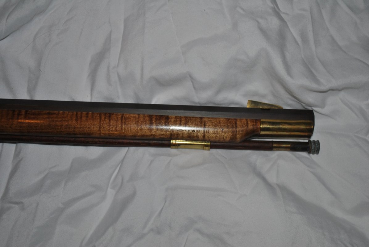 SOLD - 54cal TVM Late Lancaster Flintlock with Curly Maple Stock | The ...
