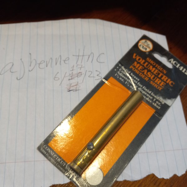 Volumetric Powder Measure SOLD - Unused CVA Brass Shotgun Volumetric Shot/powder measure | The ...