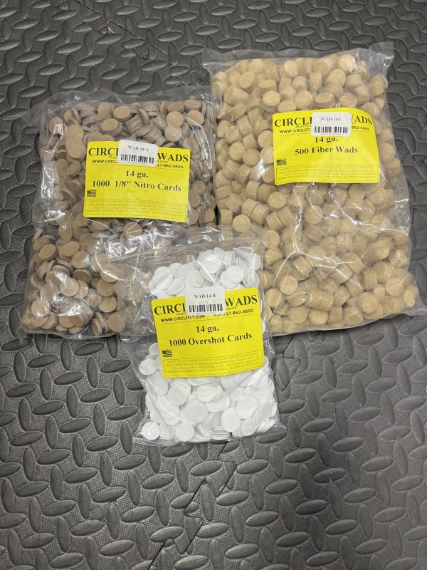 Thread Wad SOLD - Pending funds - 14 Gauge wads and cards | The Muzzleloading Forum