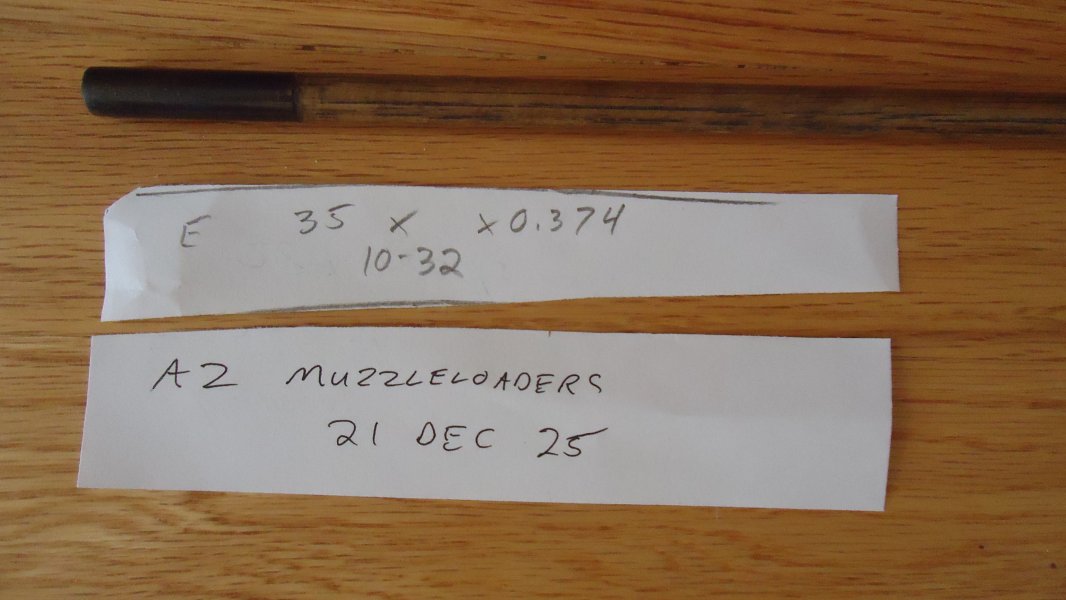 Ramrod Chart FOR SALE - Metal Core Wood Ramrod, Indestructible ?, Ramrod E, 35 ...